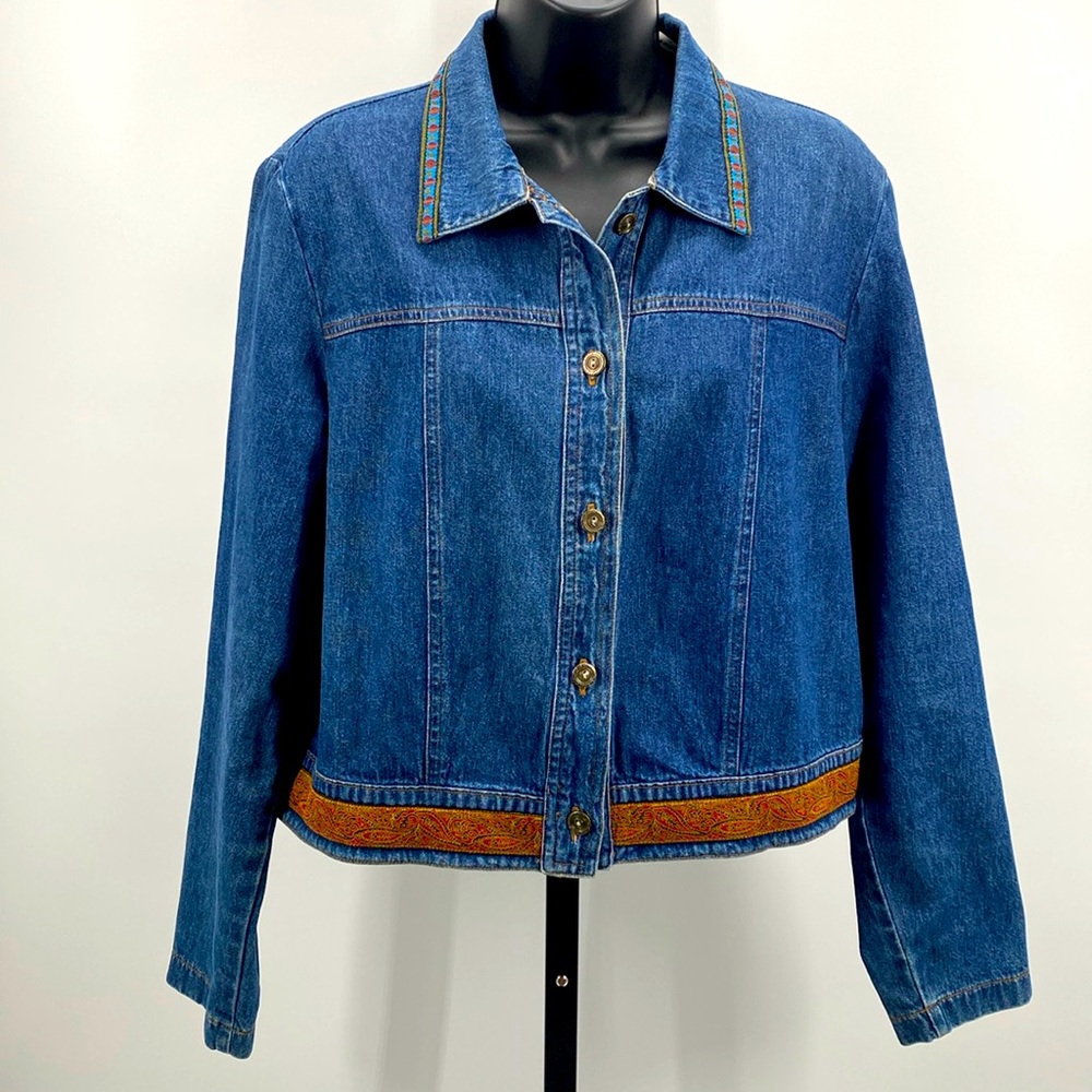 STUDIO EASE l Womens Denim Jean Jacket l Size 10 l